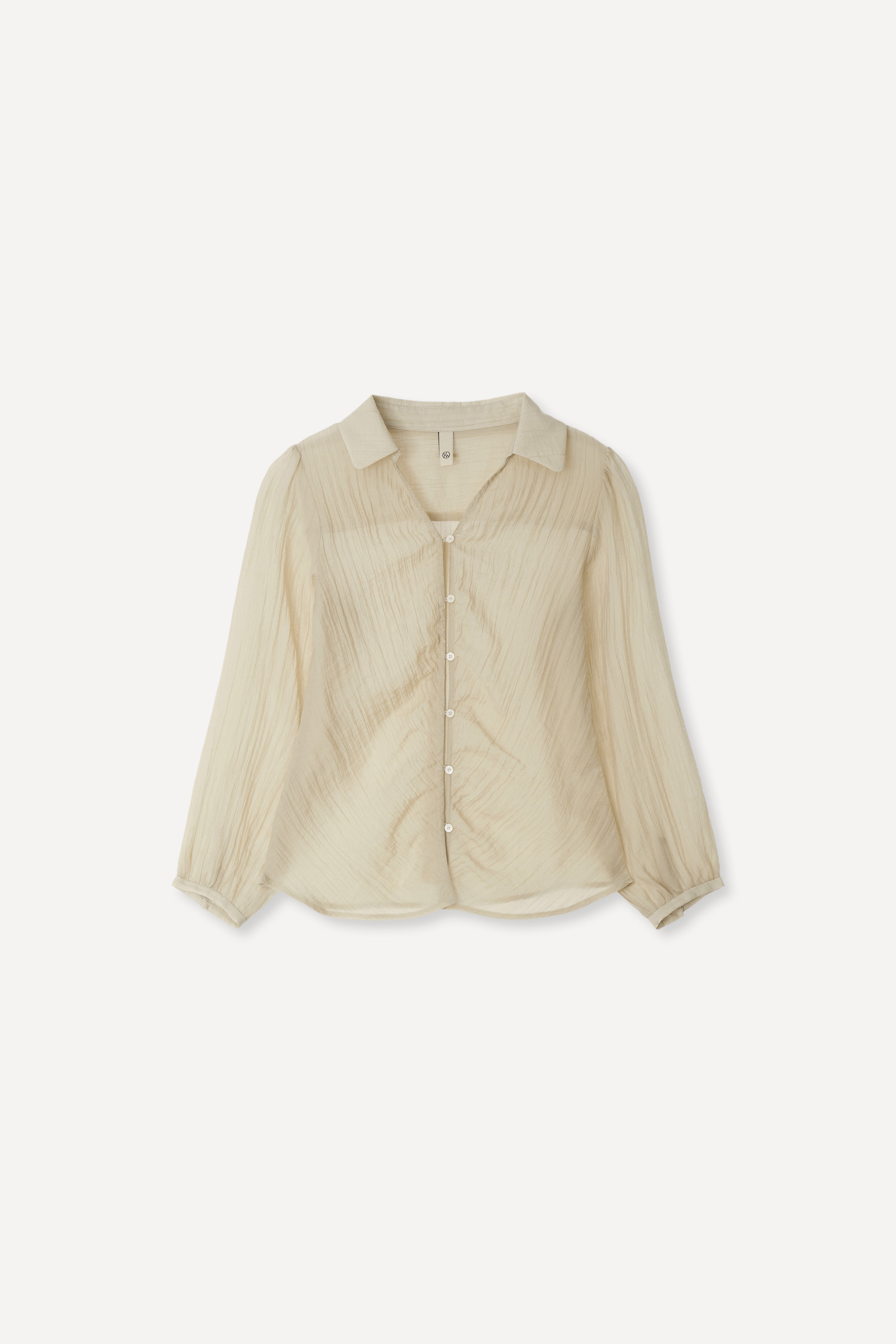 新品 HOWUS ブラウス ADD SHEER BLOUSE IVORY dium. | 【Sheer Washer 